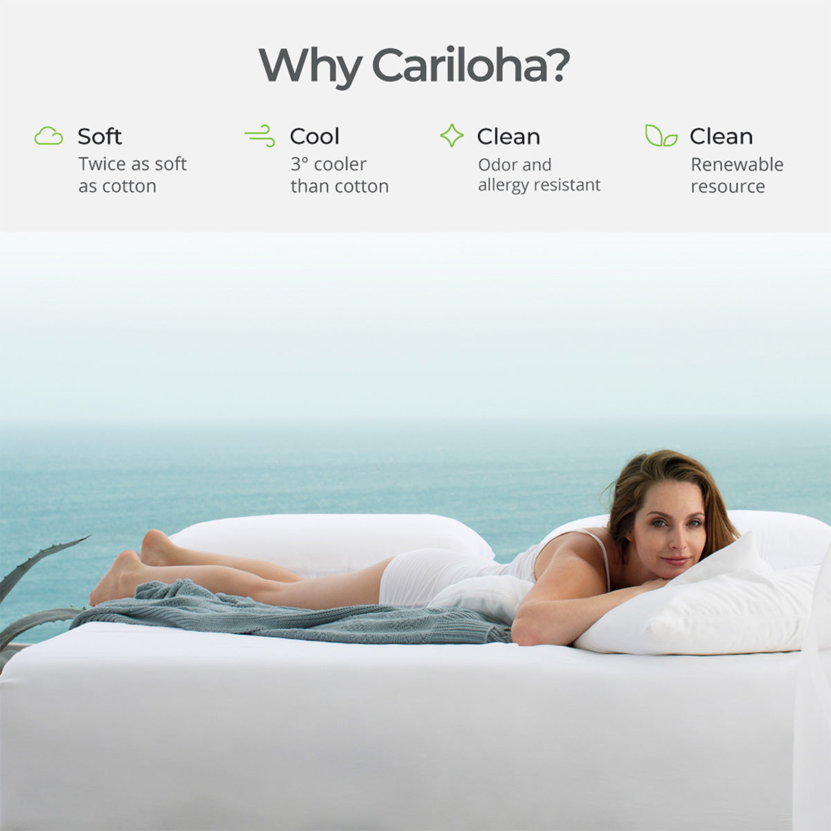 Cariloha Signature Jersey Bamboo Mattress Protector