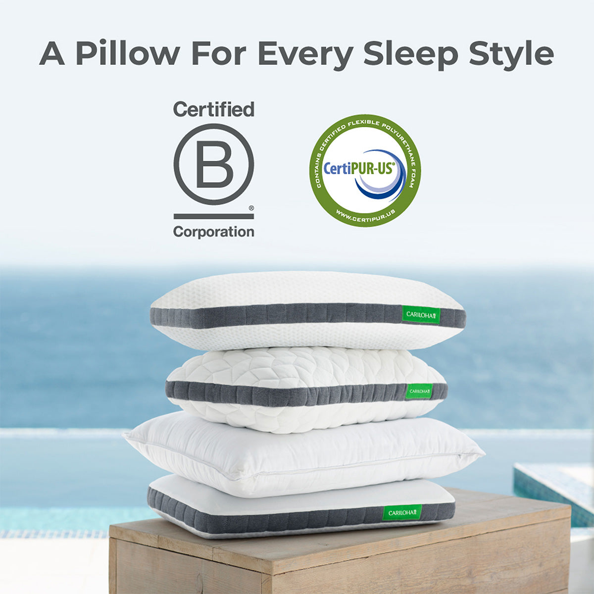 Cariloha Classic Bamboo Memory Foam Pillow